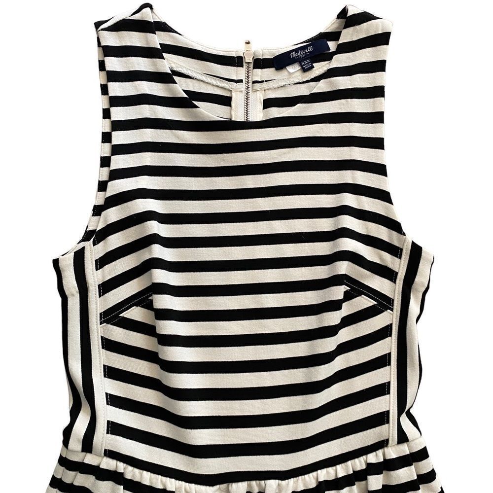 Madewell | Black and White Striped Dress, Size XXS - Picture 4 of 10